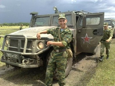 Russian armored car Tiger (aka Russian Hummer) of Detachment! In reality, useless vehicle